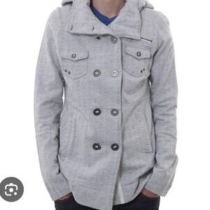 Hurley Winchester animal print fleece peacoat jacket small